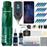 POSEIDON Tattoo Kit, Complete Kit, Beginners or Advanced, Green