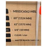 WOODBRIDGE Frameless Bathtub Shower Doors 56-60' Width x 62'Height with 3/8'(10mm) Clear Tempered Glass in Matte Black Finish,MSDC6062-MBL *Retails $789* - no box