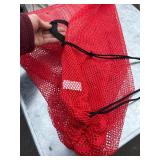 Bundle of 3 Unifirst Sport Ball Extra Large Red Mesh Travel Laundry Bag 36' x 36' - Outdoor Sports Season is Upon us