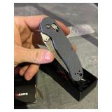 FBKNIFE Professional Quality Pocket Knife Great Utility , Button Release, Beautiful Blue, comes with bag