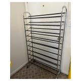Large Rolling Shoe Rack - Great Display or Storage Piece - Solid built - Assembled 5.5’ , 10 Racks