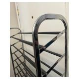 Large Rolling Shoe Rack - Great Display or Storage Piece - Solid built - Assembled 5.5’ , 10 Racks