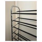 Large Rolling Shoe Rack - Great Display or Storage Piece - Solid built - Assembled 5.5’ , 10 Racks