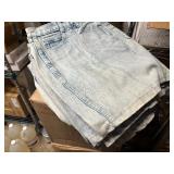 Bundle of 10 UpCycled Denim Jean Skirts - Different Washes and Styles - Small Sizing , be creative