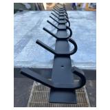 19 ½” x 1 ½” Black Steel Hook Hanger - Great for Hats, Coats, Medals, Keys, etc - 10 Hooks Approx. 3” each