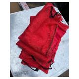 Bundle of 3 Unifirst Sport Ball Extra Large Red Mesh Travel Laundry Bag 36' x 36' - Outdoor Sports Season is Upon us
