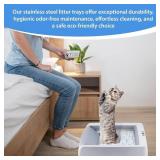 Stainless Steel Reusable Litter Tray Compatible with Petsafe Scoop-Free Self-Cleaning Cat Litter Boxes - Never Absorbs Odor, Stains, or Rusts (Stainless Steel Litter Tray) Stainless Steel Reusable Litter Tray Compatible with Petsafe Scoop-Free Self-Cleaning Cat Litter Boxes - Never Absorbs Odor, Stains, or Rusts (Stainless Steel Litter Tray)