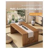 Retails for $105! Folding Coffee Table, Foldable Japanese Floor Table No Assembly, Low Coffee Table for Sitting On The Floor, Small Coffee Tables for Living Room Meditation Tea Room Tatami Dining 39.4 Retails for $105! Folding Coffee Table, Foldable Japanese Floor Table No Assembly, Low Coffee Table for Sitting On The Floor, Small Coffee Tables for Living Room Meditation Tea Room Tatami Dining 39.4