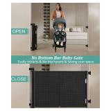 59 inch Retractable Baby Gates 42 inch Tall, Retractable Gate with Reinforced Strip Design to Prevent Crawling Through, 5 FT Retractable Dog Gate for Stairs, Doorways, Hallways, Indoor/Outdoor 59 inch Retractable Baby Gates 42 inch Tall, Retractable Gate with Reinforced Strip Design to Prevent Crawling Through, 5 FT Retractable Dog Gate for Stairs, Doorways, Hallways, Indoor/Outdoor