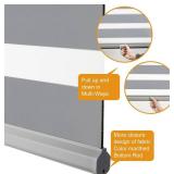 Persilux Cordless Zebra Blinds for Windows (33' W X72 H, Grey) Free-Stop Roller Windows Shades Dual Layer Light Control for Day and Night, Light Filtering Sheer Shades for Home, Easy to Install Persilux Cordless Zebra Blinds for Windows (33' W X72 H, Grey) Free-Stop Roller Windows Shades Dual Layer Light Control for Day and Night, Light Filtering Sheer Shades for Home, Easy to Install