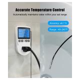 Immersion Water Heater 1500W, Fully Submersible Portable Electric Heater with Digital Temperature Controller and Sensor for Bathtub Pool Hot Tub Bucket Stock Tank Cattle Trough Immersion Water Heater 1500W, Fully Submersible Portable Electric Heater with Digital Temperature Controller and Sensor for Bathtub Pool Hot Tub Bucket Stock Tank Cattle Trough