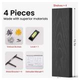 BAYKA Floating Shelves for Wall, 15.7in Wall Mounted Rustic Wood Shelves for Bathroom, Bedroom, Living Room, Kitchen, Hanging Shelf for Books/Storage/Room Decor with 22lbs Capacity (Black, Set of 4) BAYKA Floating Shelves for Wall, 15.7in Wall Mounted Rustic Wood Shelves for Bathroom, Bedroom, Living Room, Kitchen, Hanging Shelf for Books/Storage/Room Decor with 22lbs Capacity (Black, Set of 4)