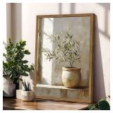 Framed Vintage Olive Tree Wall Art, 3D Textured Sandstone Botanical Pictures Wall Decor, Rustic Neutral Potted Plant Paintings Prints Aesthetic Farmhouse Home Decor for Living Room Bedroom 16x24 inch Framed Vintage Olive Tree Wall Art, 3D Textured Sandstone Botanical Pictures Wall Decor, Rustic Neutral Potted Plant Paintings Prints Aesthetic Farmhouse Home Decor for Living Room Bedroom 16x24 inch