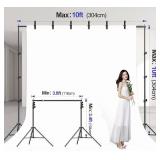 EMART 10x10FT Backdrop Stand, Photo Studio Back Drop Adjustable Stand with 6 Backdrop Clamps,2 Sandbags and Carry Bag + EMART 12 Pack Heavy Duty Spring Clamps 4.5 Inch EMART 10x10FT Backdrop Stand, Photo Studio Back Drop Adjustable Stand with 6 Backdrop Clamps,2 Sandbags and Carry Bag + EMART 12 Pack Heavy Duty Spring Clamps 4.5 Inch