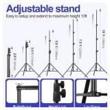 EMART 10x10FT Backdrop Stand, Photo Studio Back Drop Adjustable Stand with 6 Backdrop Clamps,2 Sandbags and Carry Bag + EMART 12 Pack Heavy Duty Spring Clamps 4.5 Inch EMART 10x10FT Backdrop Stand, Photo Studio Back Drop Adjustable Stand with 6 Backdrop Clamps,2 Sandbags and Carry Bag + EMART 12 Pack Heavy Duty Spring Clamps 4.5 Inch