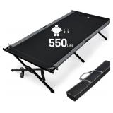 Retails for $120! EVER ADVANCED Extra Wide Camping Cot for Adults Oversized XXL Sleeping Cots Folding Cot Bed with Carry Bag, 84.3' L x 41.9' W, Support to 550 lbs Retails for $120! EVER ADVANCED Extra Wide Camping Cot for Adults Oversized XXL Sleeping Cots Folding Cot Bed with Carry Bag, 84.3' L x 41.9' W, Support to 550 lbs