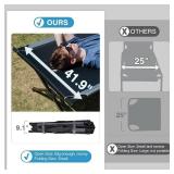 Retails for $120! EVER ADVANCED Extra Wide Camping Cot for Adults Oversized XXL Sleeping Cots Folding Cot Bed with Carry Bag, 84.3' L x 41.9' W, Support to 550 lbs Retails for $120! EVER ADVANCED Extra Wide Camping Cot for Adults Oversized XXL Sleeping Cots Folding Cot Bed with Carry Bag, 84.3' L x 41.9' W, Support to 550 lbs