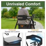 Retails for $130! Walkers for Seniors Taller 5.3~7ft, Lightweight Foldable Rollator Walker, Built in Cable, Reinforced Aluminum Frame, 8' Big Rubber Wheels for All Terrain, 350lb Weight Capacity, Blac Retails for $130! Walkers for Seniors Taller 5.3~7ft, Lightweight Foldable Rollator Walker, Built in Cable, Reinforced Aluminum Frame, 8' Big Rubber Wheels for All Terrain, 350lb Weight Capacity, Blac