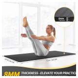 CAMBIVO Yoga Mat for Women Men Kids, 1/3 & 1/4 & 2/5 Inch Extra Thick Yoga Mat Non Slip, approx. 36' wide TPE Yoga Mats, Workout Mat with Carrying Strap for Yoga, Pilates and Floor Exercises CAMBIVO Yoga Mat for Women Men Kids, 1/3 & 1/4 & 2/5 Inch Extra Thick Yoga Mat Non Slip, approx. 36' wide TPE Yoga Mats, Workout Mat with Carrying Strap for Yoga, Pilates and Floor Exercises