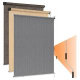 HOMEDEMO Outdoor Roller Shades for Patio, 8'W x 8' H(WxH) Grey Roll up Shade for Outside Sun Roller Shade Cloth Roll Blinds Cordless Waterproof for Porch Gazebo Pergola Balcony Backyard HOMEDEMO Outdoor Roller Shades for Patio, 8'W x 8' H(WxH) Grey Roll up Shade for Outside Sun Roller Shade Cloth Roll Blinds Cordless Waterproof for Porch Gazebo Pergola Balcony Backyard