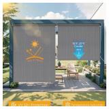 HOMEDEMO Outdoor Roller Shades for Patio, 8'W x 8' H(WxH) Grey Roll up Shade for Outside Sun Roller Shade Cloth Roll Blinds Cordless Waterproof for Porch Gazebo Pergola Balcony Backyard HOMEDEMO Outdoor Roller Shades for Patio, 8'W x 8' H(WxH) Grey Roll up Shade for Outside Sun Roller Shade Cloth Roll Blinds Cordless Waterproof for Porch Gazebo Pergola Balcony Backyard