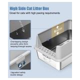 2PACK Stainless Steel Litter Box, Metal Litter Boxs with Lid High Sides, XL Extra Large Litter Box for Big Cats, Never Absorbs Odors, Leak-Proof, Stain-Free, Rust-Free, Easy to Clean, Scoop Included 2PACK Stainless Steel Litter Box, Metal Litter Boxs with Lid High Sides, XL Extra Large Litter Box for Big Cats, Never Absorbs Odors, Leak-Proof, Stain-Free, Rust-Free, Easy to Clean, Scoop Included