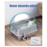 2PACK Stainless Steel Litter Box, Metal Litter Boxs with Lid High Sides, XL Extra Large Litter Box for Big Cats, Never Absorbs Odors, Leak-Proof, Stain-Free, Rust-Free, Easy to Clean, Scoop Included 2PACK Stainless Steel Litter Box, Metal Litter Boxs with Lid High Sides, XL Extra Large Litter Box for Big Cats, Never Absorbs Odors, Leak-Proof, Stain-Free, Rust-Free, Easy to Clean, Scoop Included