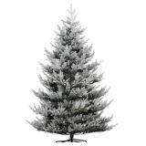 Retails for $324! Artificial Christmas Tree, Nordic Pine Hinged Xmas Tree with 1939 Realistic Branches, Wide Steel Base, Auto Open, Green with Snow-Flocked Retails for $324! Artificial Christmas Tree, Nordic Pine Hinged Xmas Tree with 1939 Realistic Branches, Wide Steel Base, Auto Open, Green with Snow-Flocked