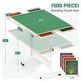 Wooden Puzzle Table with Cover and Drawers 1500 Piece Puzzle Board with 360 Rotating Wheels | Lightweight & Portable Jigsaw Puzzle Organizer for Adults and Kids, 34.7 x 26.6 Wooden Puzzle Table with Cover and Drawers 1500 Piece Puzzle Board with 360 Rotating Wheels | Lightweight & Portable Jigsaw Puzzle Organizer for Adults and Kids, 34.7 x 26.6