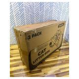 2-Pack Stainless Steel Cat Litter Box for Kitty with Scoops, Non-Stick & Easy-to-Clean Metal Cat Litter Box with Leakproof Enclosure, Grey, XL 2-Pack Stainless Steel Cat Litter Box for Kitty with Scoops, Non-Stick & Easy-to-Clean Metal Cat Litter Box with Leakproof Enclosure, Grey, XL