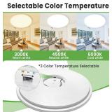 zemty 20 inch LED Flush Mount Ceiling Light, 50W 5000lm Large Light Fixture, 3 Color Temperature in One 3000k 4500k 6000K Round Modern Ceiling Lamp for Bedroom Kitchen Dining Room (White) zemty 20 inch LED Flush Mount Ceiling Light, 50W 5000lm Large Light Fixture, 3 Color Temperature in One 3000k 4500k 6000K Round Modern Ceiling Lamp for Bedroom Kitchen Dining Room (White)
