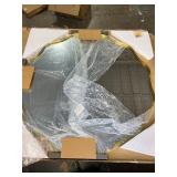 Round Wavy Mirror - 24 Inch Bathroom Vanity Mirror Metal Frame Circle Wall Mounted Mirror for Bedroom Living Room Entryway, Gold Round Wavy Mirror - 24 Inch Bathroom Vanity Mirror Metal Frame Circle Wall Mounted Mirror for Bedroom Living Room Entryway, Gold