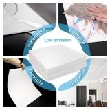 Art3d 12-Pack Smooth Drop Ceiling Tile 2ft x 2ft - Fire-Rated, Waterproof, Reusable - Premium PVC, No Sag and Breakage - Cover 48 Sq. Ft, White Art3d 12-Pack Smooth Drop Ceiling Tile 2ft x 2ft - Fire-Rated, Waterproof, Reusable - Premium PVC, No Sag and Breakage - Cover 48 Sq. Ft, White