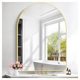 Retails for $160! FORBATH Large Arched Wall Mirror 48x36 Inch, Gold Arch Bathroom Mirror with Aluminum Frame, Arched Mirror for Dresser, Fireplace,Entryway,Home Decor,Hanging or Leaning Against Wall Retails for $160! FORBATH Large Arched Wall Mirror 48x36 Inch, Gold Arch Bathroom Mirror with Aluminum Frame, Arched Mirror for Dresser, Fireplace,Entryway,Home Decor,Hanging or Leaning Against Wall