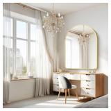 Retails for $160! FORBATH Large Arched Wall Mirror 48x36 Inch, Gold Arch Bathroom Mirror with Aluminum Frame, Arched Mirror for Dresser, Fireplace,Entryway,Home Decor,Hanging or Leaning Against Wall Retails for $160! FORBATH Large Arched Wall Mirror 48x36 Inch, Gold Arch Bathroom Mirror with Aluminum Frame, Arched Mirror for Dresser, Fireplace,Entryway,Home Decor,Hanging or Leaning Against Wall