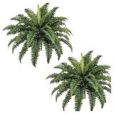 35 Ferns Artificial Bush Plants Large, 2 Artificial Boston Ferns with 39 Fronds for Outdoors Home Decor 35 Ferns Artificial Bush Plants Large, 2 Artificial Boston Ferns with 39 Fronds for Outdoors Home Decor