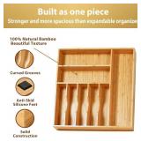 Umilife Large Kitchen Drawer Organizer, 19'x19' Silverware Utensils Organizer, 2.5' High for Large Deep Drawers, Bamboo Flatware Holder with Thick Frames, Sturdy Kitchen Organization Tray Umilife Large Kitchen Drawer Organizer, 19'x19' Silverware Utensils Organizer, 2.5' High for Large Deep Drawers, Bamboo Flatware Holder with Thick Frames, Sturdy Kitchen Organization Tray