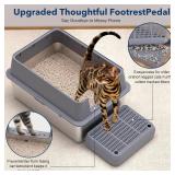 Stainless Steel Litter Box , 28'L*20'W*12'H XXL Extra Large Litter Boxes with lid ,Metal Litter Box with Hight Sides for Big Cats& Multiple Cats,Never Absorbs Odors, Anti-Urine Leakage, Easy Cleaning Stainless Steel Litter Box , 28'L*20'W*12'H XXL Extra Large Litter Boxes with lid ,Metal Litter Box with Hight Sides for Big Cats& Multiple Cats,Never Absorbs Odors, Anti-Urine Leakage, Easy Cleaning