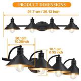 4 Light Bathroom Vanity Light Over Mirror - Black and Gold Farmhouse Wall Light for Bathroom Vanity Powder Room, Rustic Goose Neck Barn Style 4 Bulb Wall Sconce Over Kitchen Sink 4 Light Bathroom Vanity Light Over Mirror - Black and Gold Farmhouse Wall Light for Bathroom Vanity Powder Room, Rustic Goose Neck Barn Style 4 Bulb Wall Sconce Over Kitchen Sink