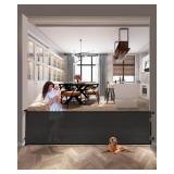 118 Inch Extra Wide Retractable Baby Gate,Mesh Large Gate or Mesh Pet Dog Gate, Opening Wide Extra Long Child Safety Gate for Indoor Baby Fence, Outdoor, Stairs, Deck (Black) 118 Inch Extra Wide Retractable Baby Gate,Mesh Large Gate or Mesh Pet Dog Gate, Opening Wide Extra Long Child Safety Gate for Indoor Baby Fence, Outdoor, Stairs, Deck (Black)