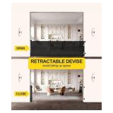 118 Inch Extra Wide Retractable Baby Gate,Mesh Large Gate or Mesh Pet Dog Gate, Opening Wide Extra Long Child Safety Gate for Indoor Baby Fence, Outdoor, Stairs, Deck (Black) 118 Inch Extra Wide Retractable Baby Gate,Mesh Large Gate or Mesh Pet Dog Gate, Opening Wide Extra Long Child Safety Gate for Indoor Baby Fence, Outdoor, Stairs, Deck (Black)