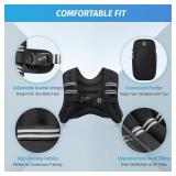 ZELUS Weighted Vest, 6lb/8lb/12lb/16lb/20lb/25lb/30lb Weight Vest with Reflective Stripe for Workout, Strength Training, Running, Fitness, Muscle Building, Weight Loss, Weightlifting ZELUS Weighted Vest, 6lb/8lb/12lb/16lb/20lb/25lb/30lb Weight Vest with Reflective Stripe for Workout, Strength Training, Running, Fitness, Muscle Building, Weight Loss, Weightlifting