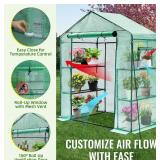 Greengro Greenhouse, 28 x 57 x 76' Greenhouses for Outdoors, Small Plant Green House with Screen Windows, 3 Tiers 4 Shelves, Durable PE Cover, Plastic Portable Walk in Greenhouses for Outside Indoor Greengro Greenhouse, 28 x 57 x 76' Greenhouses for Outdoors, Small Plant Green House with Screen Windows, 3 Tiers 4 Shelves, Durable PE Cover, Plastic Portable Walk in Greenhouses for Outside Indoor