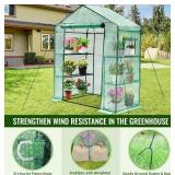 Greengro Greenhouse, 28 x 57 x 76' Greenhouses for Outdoors, Small Plant Green House with Screen Windows, 3 Tiers 4 Shelves, Durable PE Cover, Plastic Portable Walk in Greenhouses for Outside Indoor Greengro Greenhouse, 28 x 57 x 76' Greenhouses for Outdoors, Small Plant Green House with Screen Windows, 3 Tiers 4 Shelves, Durable PE Cover, Plastic Portable Walk in Greenhouses for Outside Indoor