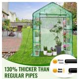 Greengro Greenhouse, 28 x 57 x 76' Greenhouses for Outdoors, Small Plant Green House with Screen Windows, 3 Tiers 4 Shelves, Durable PE Cover, Plastic Portable Walk in Greenhouses for Outside Indoor Greengro Greenhouse, 28 x 57 x 76' Greenhouses for Outdoors, Small Plant Green House with Screen Windows, 3 Tiers 4 Shelves, Durable PE Cover, Plastic Portable Walk in Greenhouses for Outside Indoor