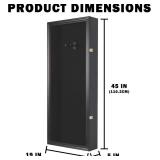 Retails for $150! DisplayGifts approx. 21.5' x 44.5' Electric Guitar Display Case Cabinet Shadow Box with Guitar Hanger Stand, Lockable UV Protection Black Felt Interior with Black Frame Retails for $150! DisplayGifts approx. 21.5' x 44.5' Electric Guitar Display Case Cabinet Shadow Box with Guitar Hanger Stand, Lockable UV Protection Black Felt Interior with Black Frame