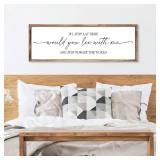 MODE HOME Farmhouse Bedroom Wall Art Above Bed with Title If I Just Lay Here Would You Lie With Me, Large Framed Wall Sign for Master Bedroom Wall Decor, Rustic Wall Art for Home Decor 42 x 15 Inch MODE HOME Farmhouse Bedroom Wall Art Above Bed with Title If I Just Lay Here Would You Lie With Me, Large Framed Wall Sign for Master Bedroom Wall Decor, Rustic Wall Art for Home Decor 42 x 15 Inch