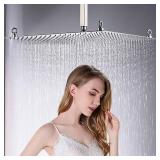 20 inch Large Rainfall Shower Heads High Pressure Stainless Steel Bathroom Rainfall Shower Head Ultra-thin Waterfall Full Body Cover Brushed Nickel Finish 20 inch Large Rainfall Shower Heads High Pressure Stainless Steel Bathroom Rainfall Shower Head Ultra-thin Waterfall Full Body Cover Brushed Nickel Finish