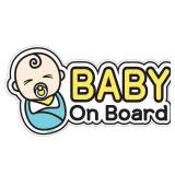 GEEKBEAR Baby on Board Car Sticker - Character Design, Reflective, Weather-Resistant (28. Newborn Baby) GEEKBEAR Baby on Board Car Sticker - Character Design, Reflective, Weather-Resistant (28. Newborn Baby)