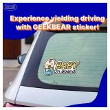 GEEKBEAR Baby on Board Car Sticker - Character Design, Reflective, Weather-Resistant (28. Newborn Baby) GEEKBEAR Baby on Board Car Sticker - Character Design, Reflective, Weather-Resistant (28. Newborn Baby)